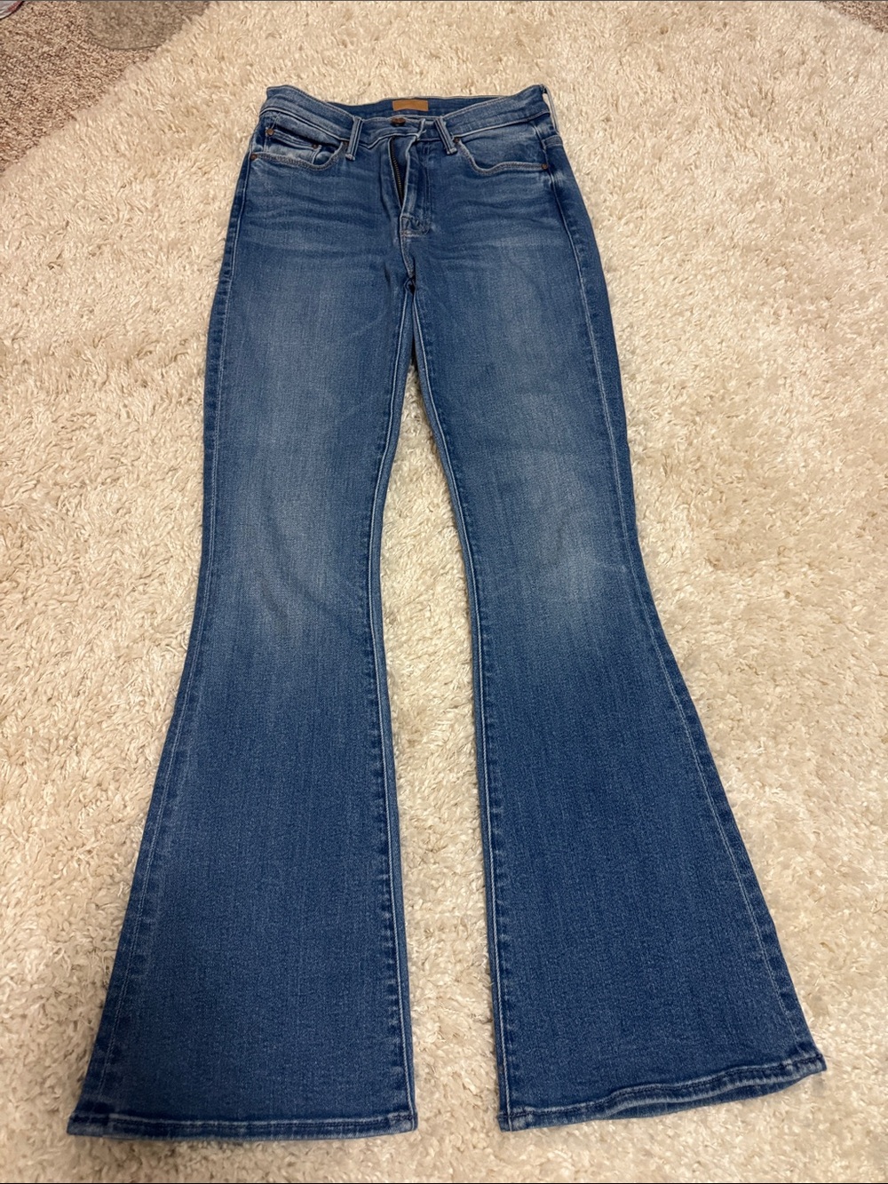 MOTHER Blue Flare Jeans - Medium Indigo Wash